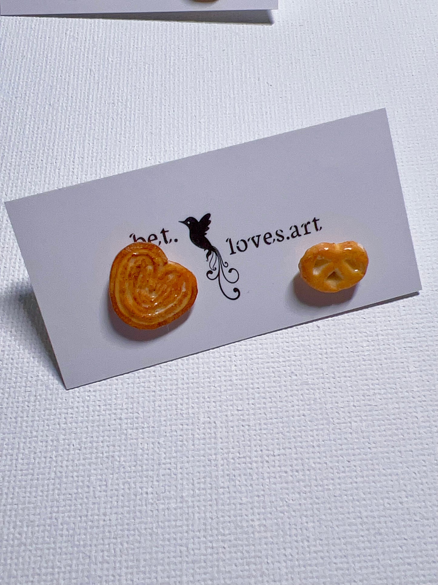 041 - Mini palmier and cookie stud earrings