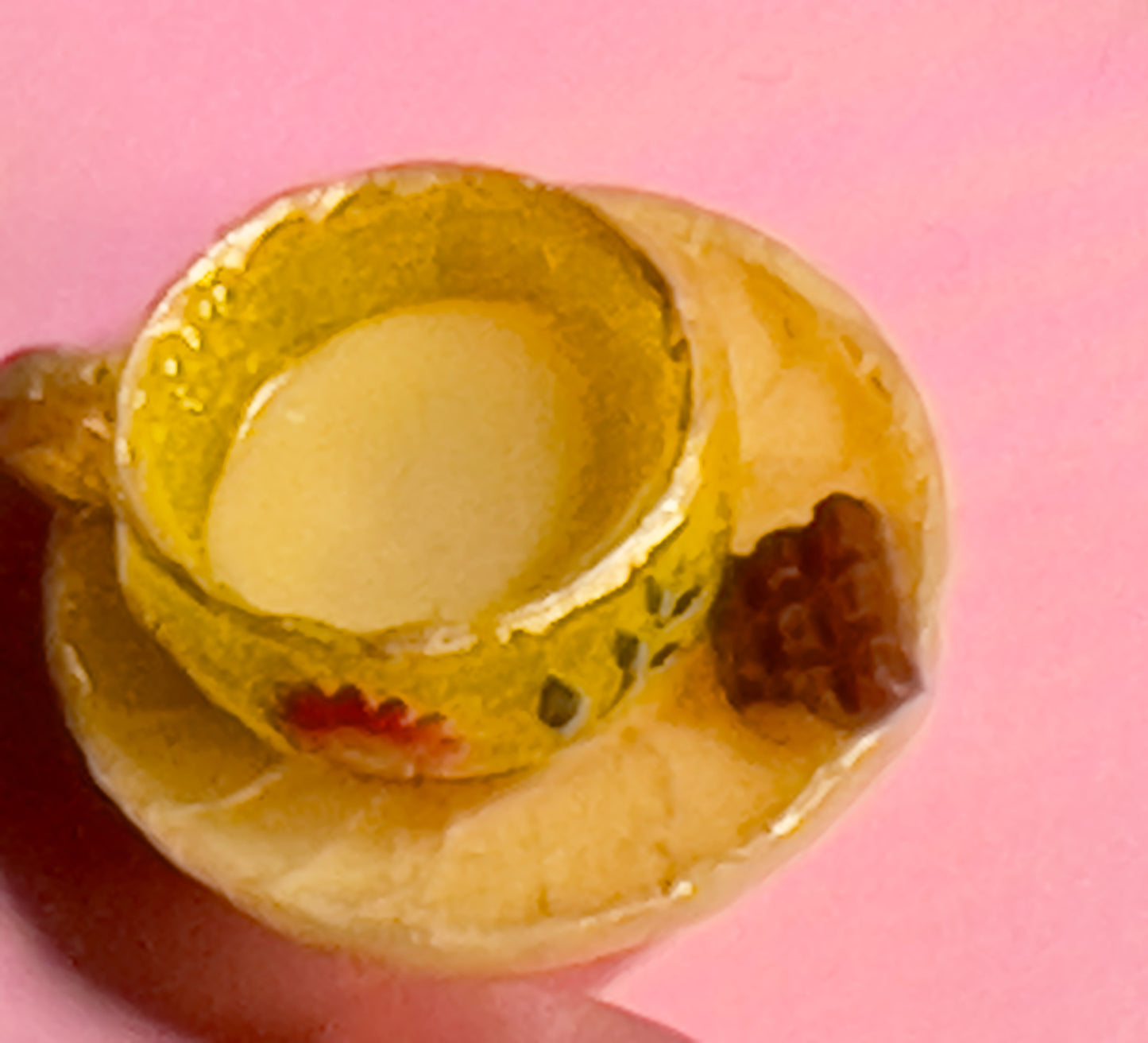 013 - Mini yellow teacup and buttered toasts in basket