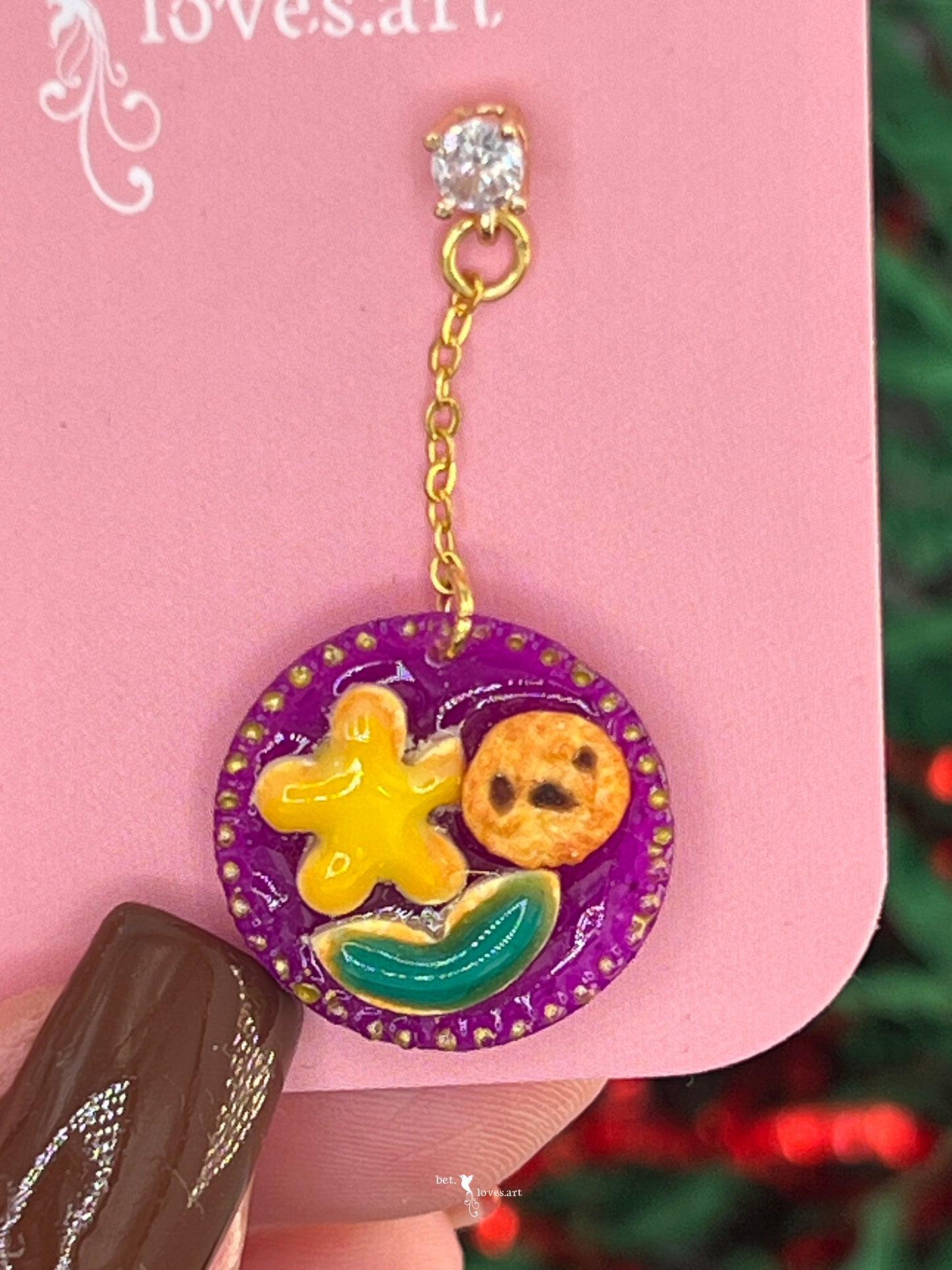 066 - Milk & cookies for Santa earrings