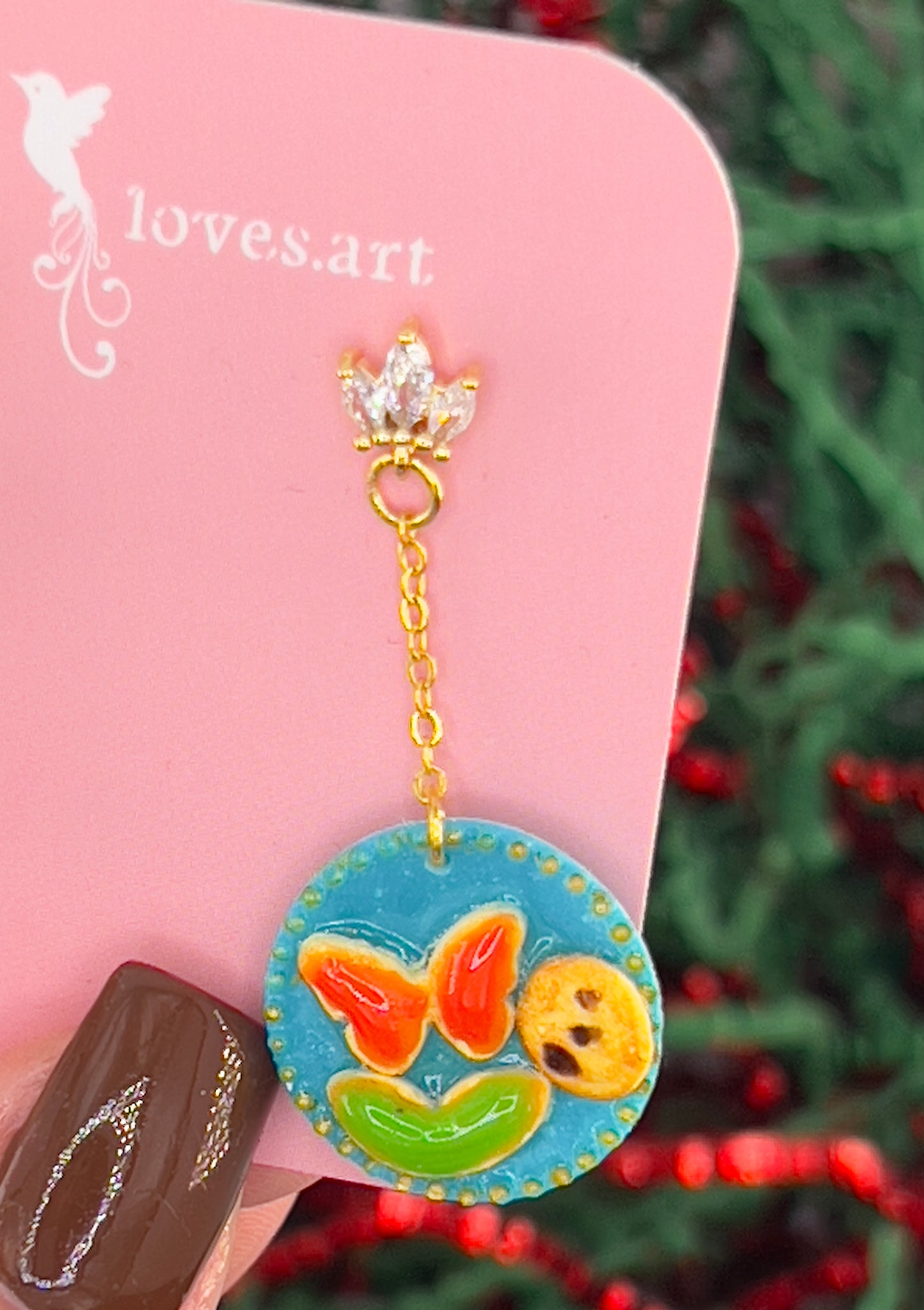 063 - Milk & cookies for Santa earrings