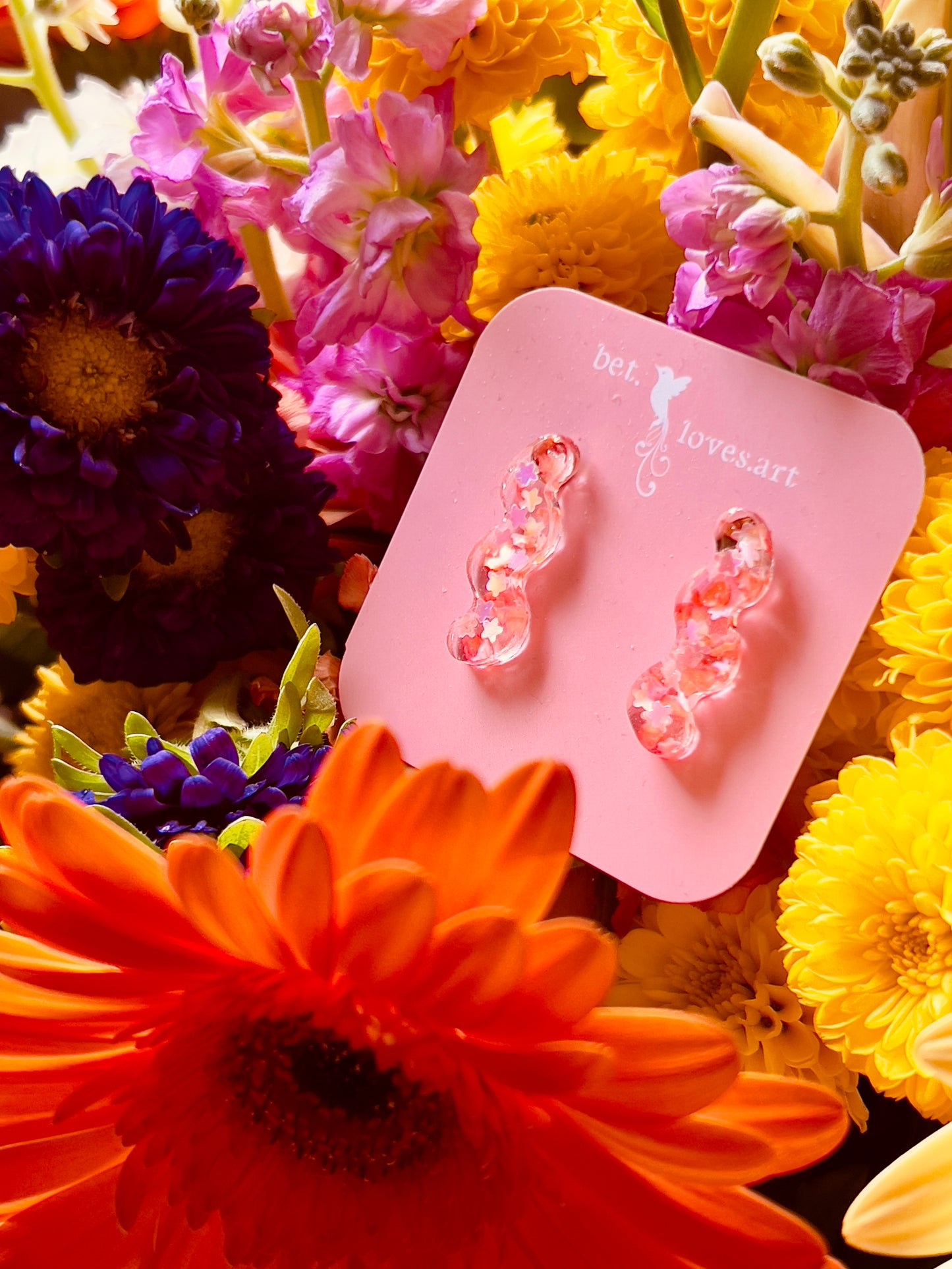 047 - Resin wiggle earrings