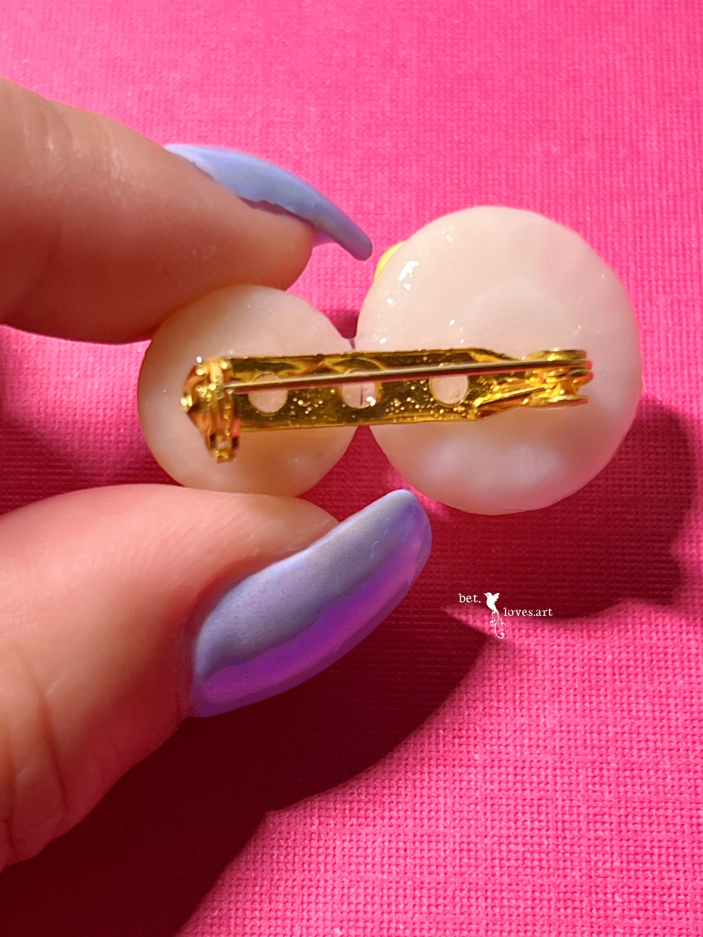 051 - “Tea please” raspberry tart brooch