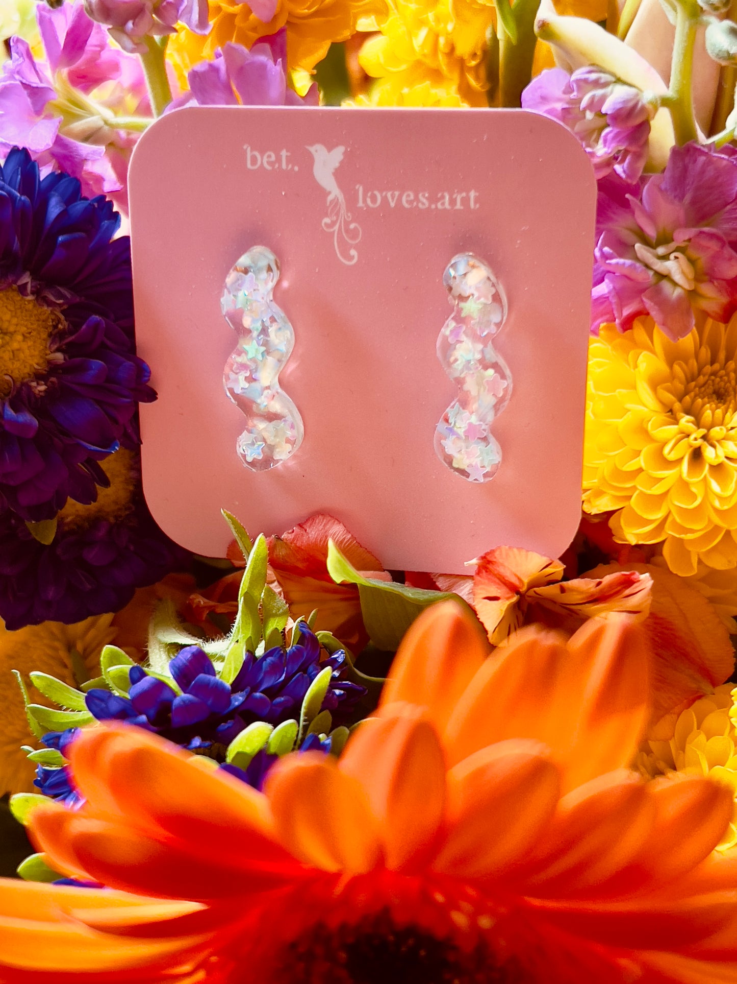 047 - Resin wiggle earrings