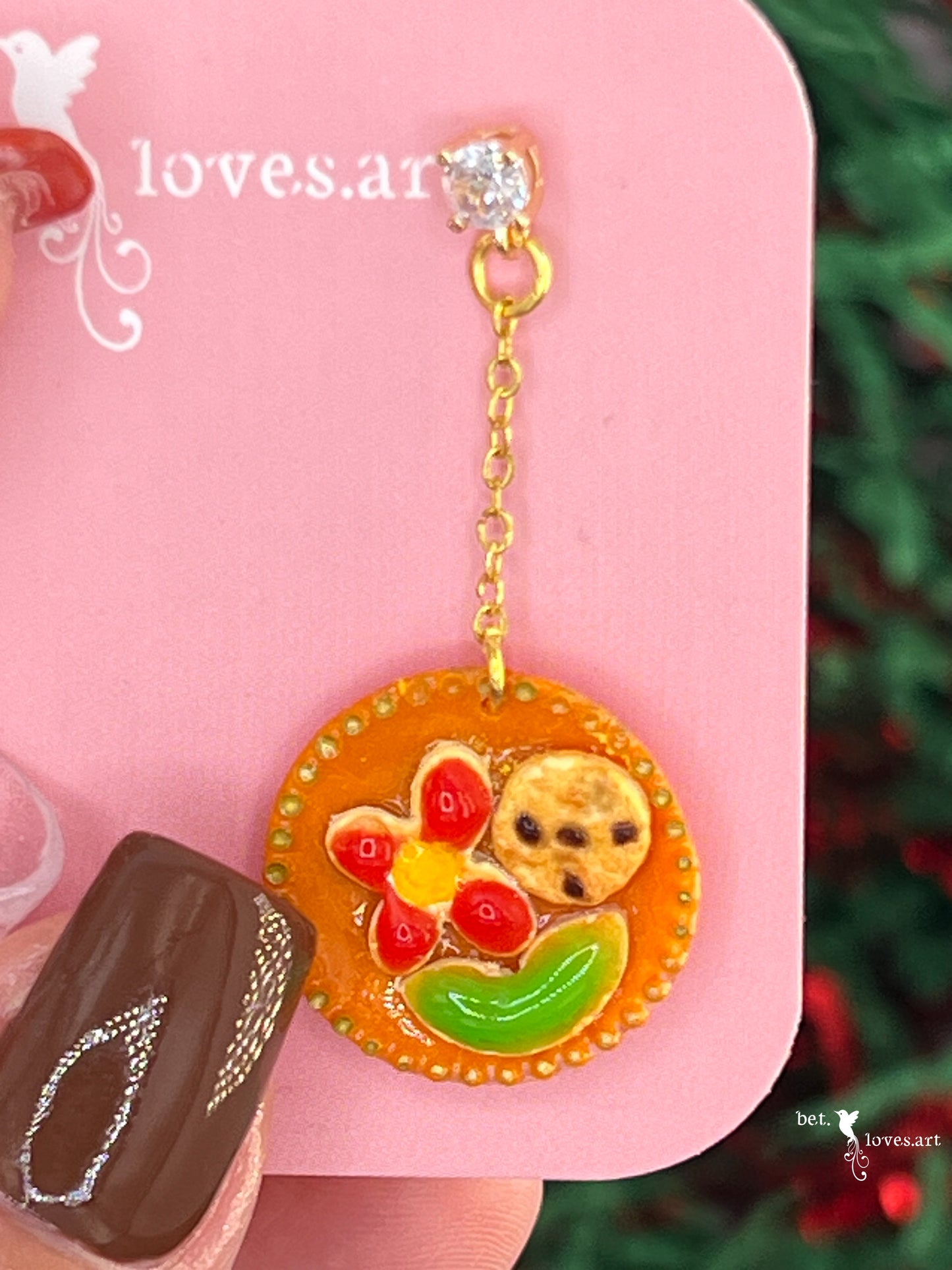 060 - Milk & cookies for Santa earrings