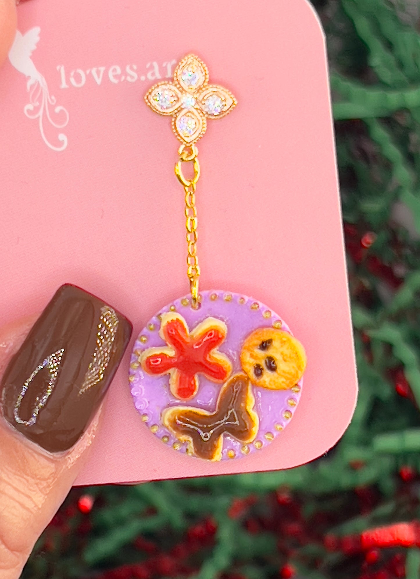 061 - Milk & cookies for Santa earrings