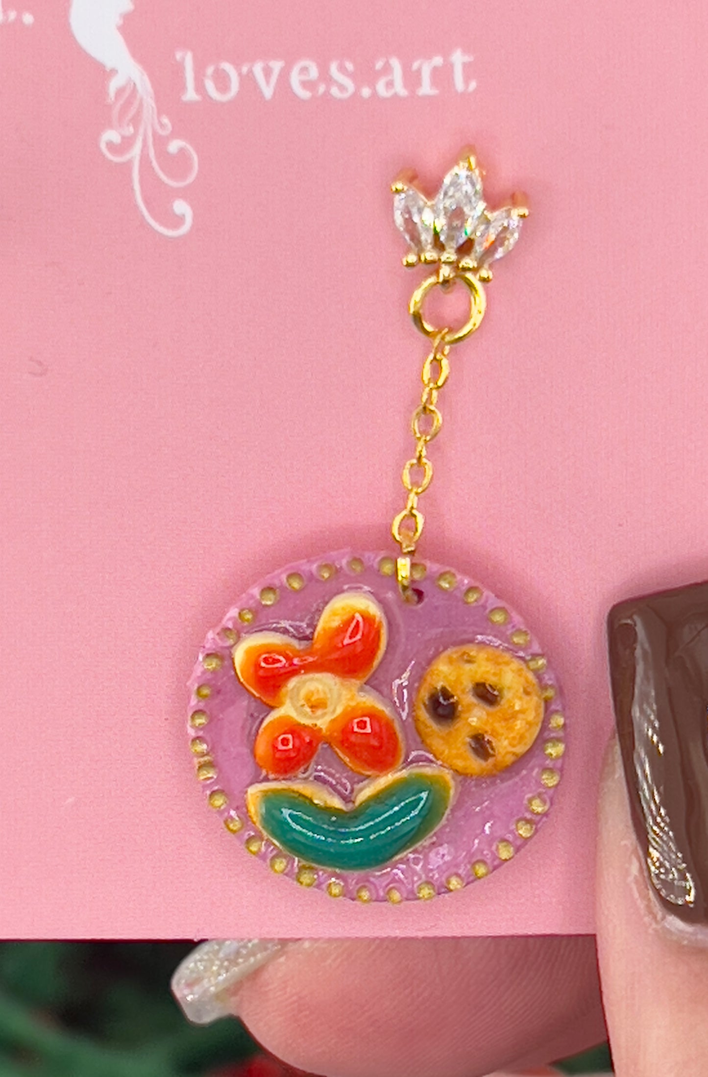 065 - Milk & cookies for Santa earrings