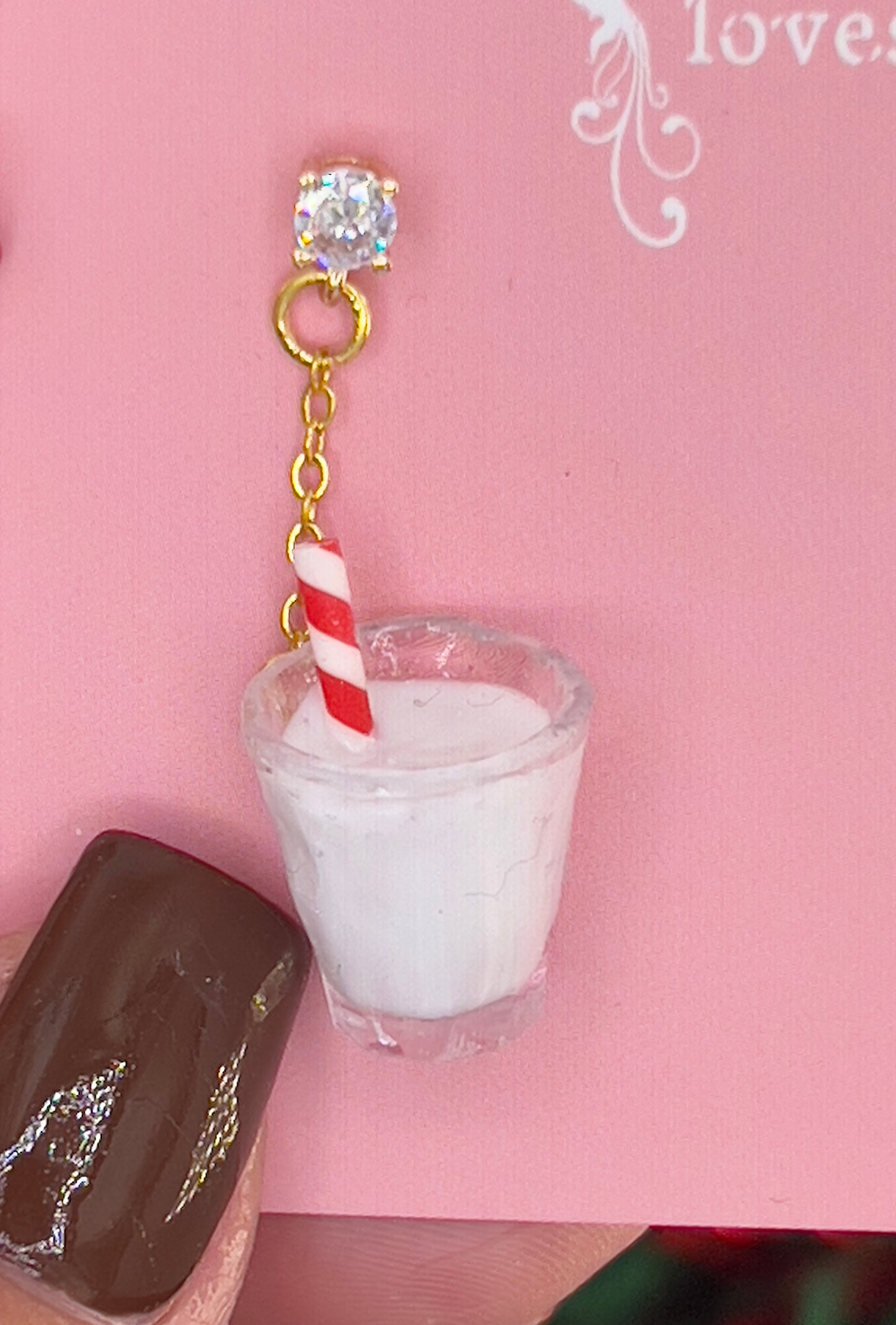 066 - Milk & cookies for Santa earrings